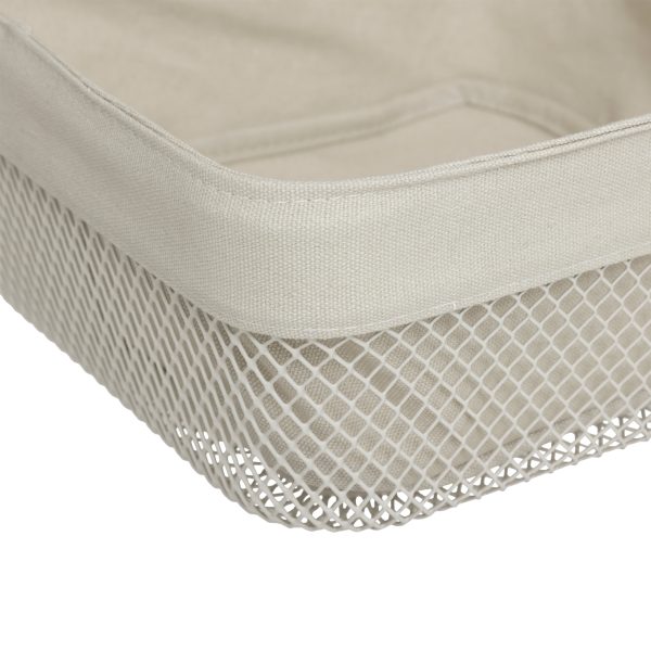 FIVE BREAD BASKET MAYAJ 25.5X25.5X11.5CM METAL/COTTON BEIGE - Image 2