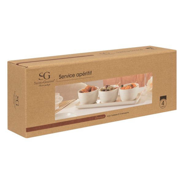 SG SET OF SERVING BOWLS ARYA, 9.5X5.5X9.5CM CERAMIC WHITE 4/1 - Image 4