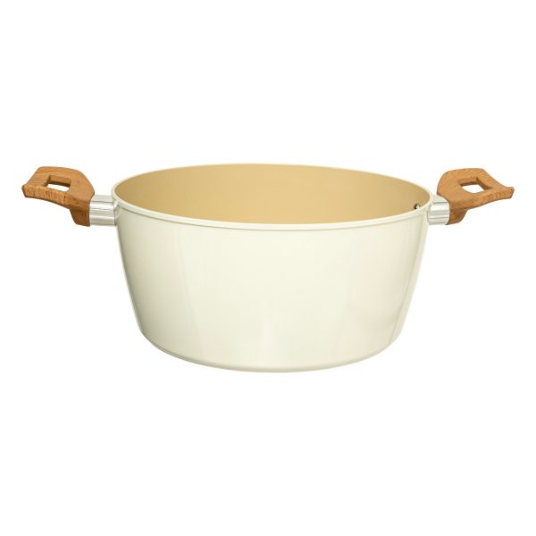 FIVE POT WITH LID HARMONY 24CM GLASS/ALUMINUM BEIGE - Image 2
