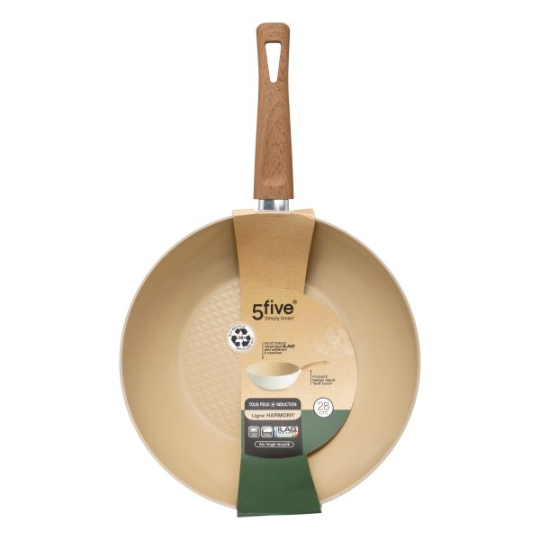 FIVE PAN FOR WOK HARMONY 28CM ALUMINUM BEIGE - Image 3