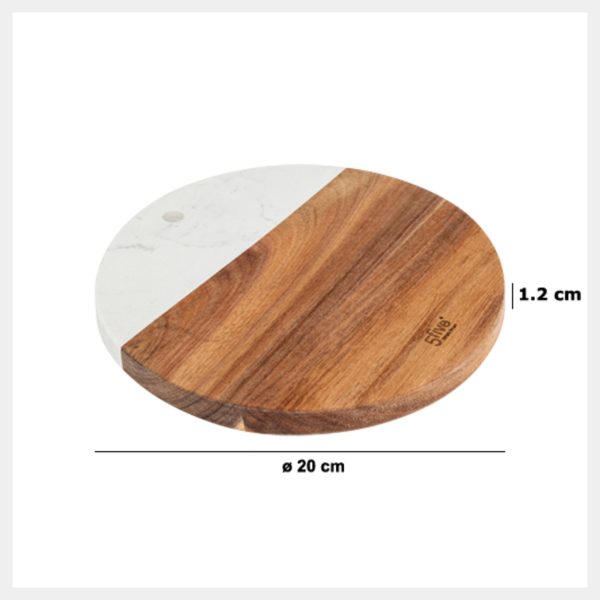 FIVE TABLE PLACEMAT HARMONY 20CM WOOD BROWN - Image 2