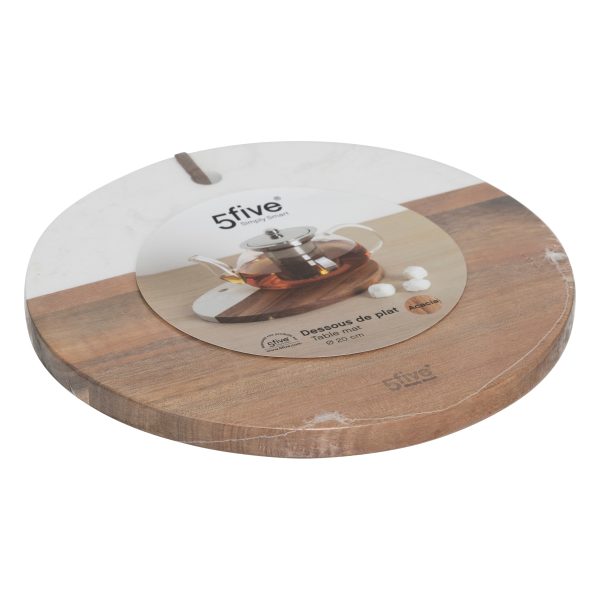 FIVE TABLE PLACEMAT HARMONY 20CM WOOD BROWN - Image 3