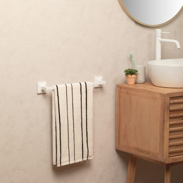 TATAY ZIDNI DRŽAČ RUČNIKA ICONIC 3M 6x6,5x45cm INOX BIJELA - Image 2