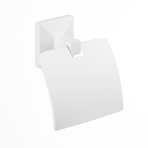 TATAY ZIDNI DRŽAČ TOALETNOG PAPIRA SA POKROVOM ICONIC 3M 12X4,5X12cm INOX BIJELA