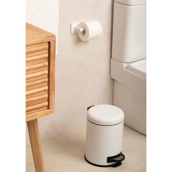 TATAY ZIDNI DRŽAČ TOALETNOG PAPIRA ICONIC 3M 6x6,5x16cm INOX BIJELA - Image 2