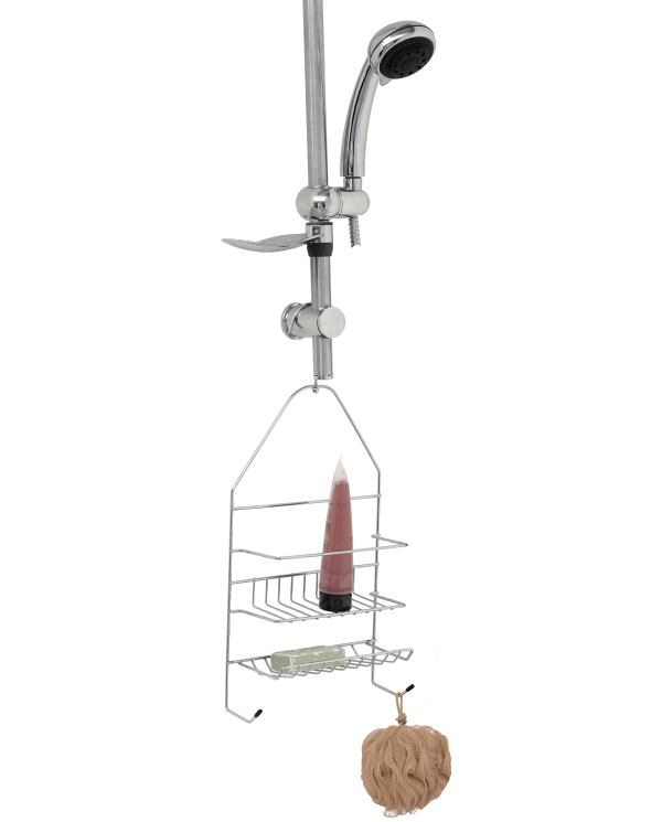 TENDANCE DOUBLE SHOWER BASKET LARGE, CHROME - Image 2