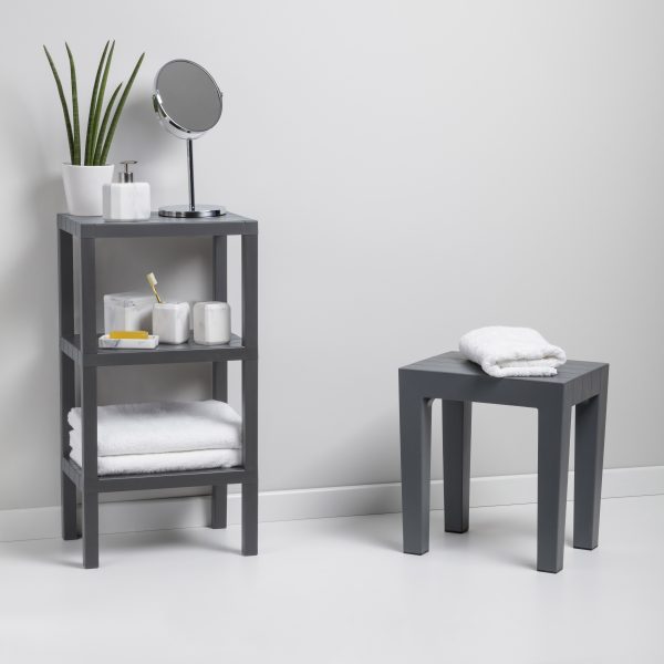 TATAY BATHROOM CHAIR 38x29x41.5cm PP, GREY LOMBOK - Image 3