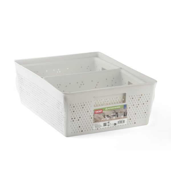 TATAY ORGANIZERS BOHOL SET 3PCS 2X4L + 12L WHITE - Image 3