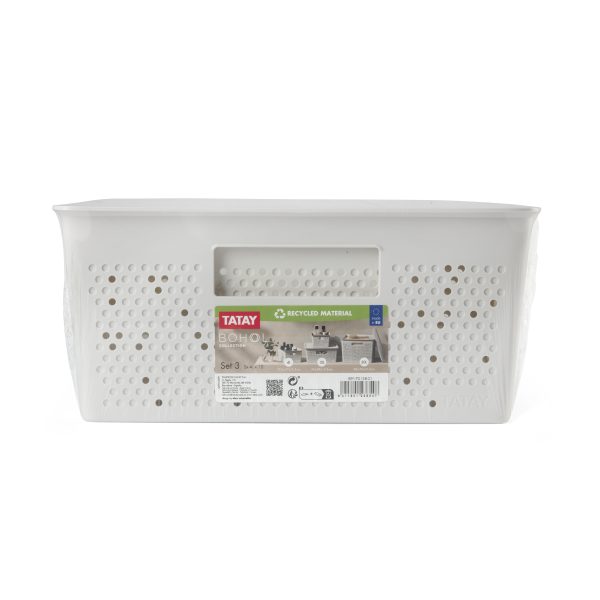 TATAY ORGANIZERS BOHOL SET 3PCS 2X4L + 12L WHITE - Image 4