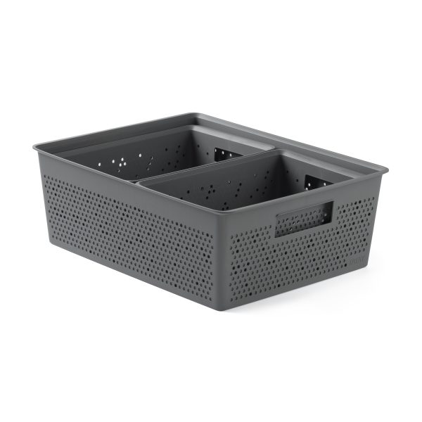 TATAY ORGANIZERS BOHOL SET 3PCS 2X4L + 12L ANTHRACITE GRAY