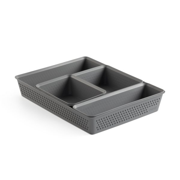TATAY ORGANIZERS BOHOL SET 4PCS SLIM +A6+A5+A4 ANTHRACITE GRAY