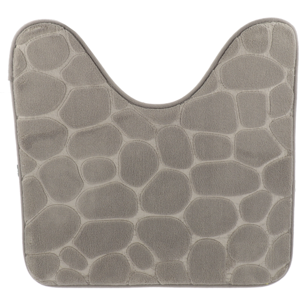 TENDANCE KUPAONSKI TEPIH ZA WC ŠKOLJKU PEBBLE, 45x50 CM, MEMORIJSKA PJENA, SVIJETLO SIVI