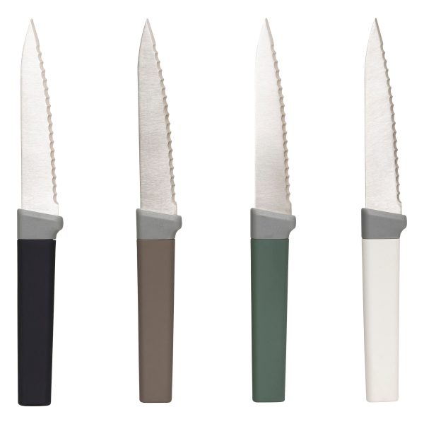 FIVE STEAK KNIVES 4/1 2.6X1.4X22CM PP/METAL VARIOUS COLORS