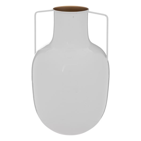 ATMOSPHERA VASE COL 20X20X30.5CM METAL WHITE