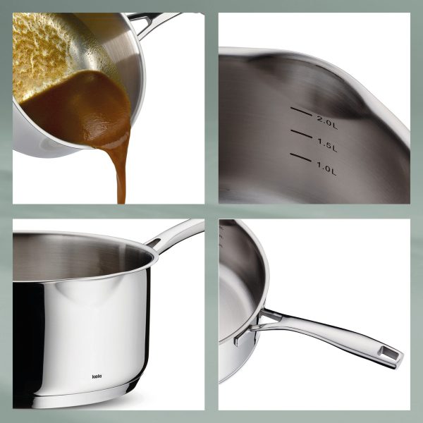 KELA POT WITH FLAVORIA HANDLE, 1.3l STAINLESS STEEL 18/10 SILVER - Image 3