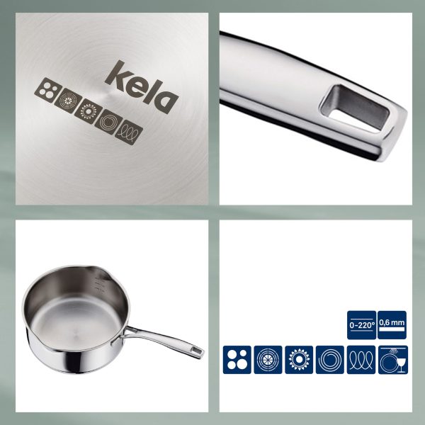 KELA POT WITH FLAVORIA HANDLE, 1.3l STAINLESS STEEL 18/10 SILVER - Image 4