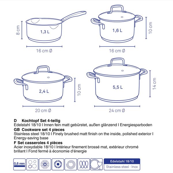 KELA FLAVORIA TABLEWARE SET, cm STAINLESS STEEL 18/10 SILVER 7/1 - Image 5