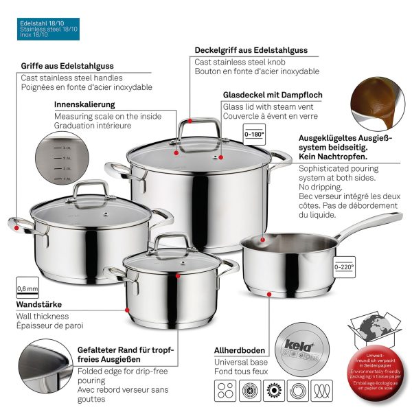 KELA FLAVORIA TABLEWARE SET, cm STAINLESS STEEL 18/10 SILVER 7/1 - Image 7