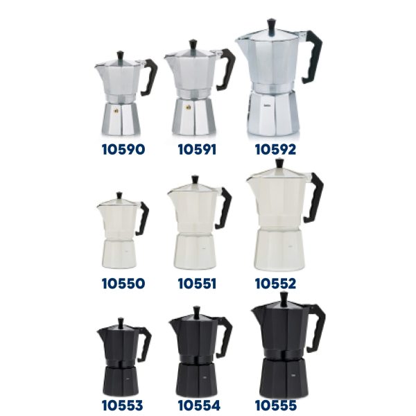 KELA KAFETIJERA ITALIA, 300ml ALUMINIJ MAT SREBRNA - Slika 10