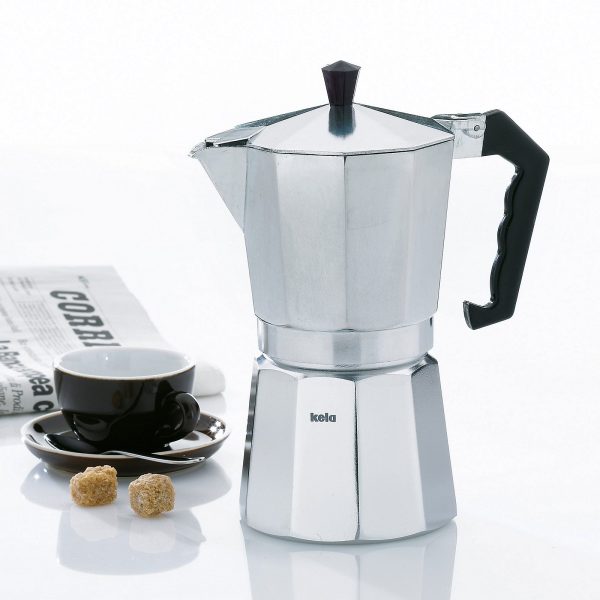 KELA KAFETIJERA ITALIA, 450ml ALUMINIJ MAT SREBRNA - Slika 7
