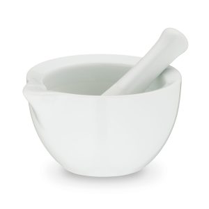 KELA MUZAR AND PACO PESTLE, 6x10cm WHITE PORCELAIN