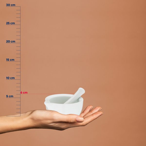 KELA MUZAR AND PACO PESTLE, 6x10cm WHITE PORCELAIN - Image 4