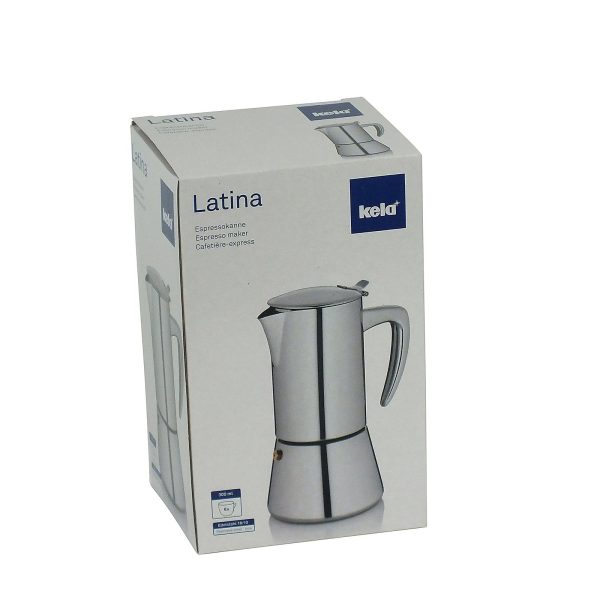 KELA KAFETIJERA LATINA, 300ml NEHRĐAJUĆI ČELIK SREBRNA - Slika 9