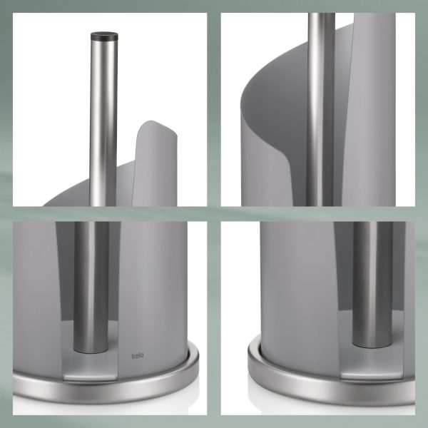 KELA PAPER ROLL HOLDER STELLA 32X15 CM, METAL, GRAY - Image 3