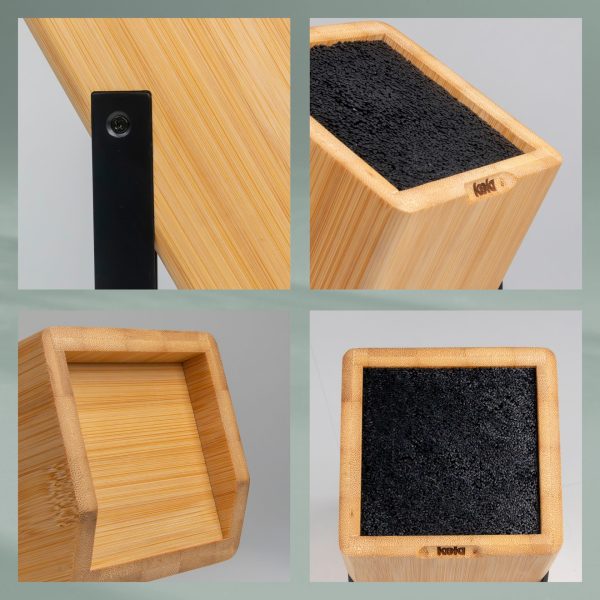KELA BLOK ZA NOŽEVE KIRIL, 20x10x24cm BAMBUS CRNA - Slika 3