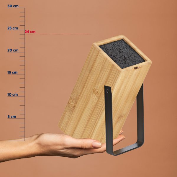KELA BLOK ZA NOŽEVE KIRIL, 20x10x24cm BAMBUS CRNA - Slika 6