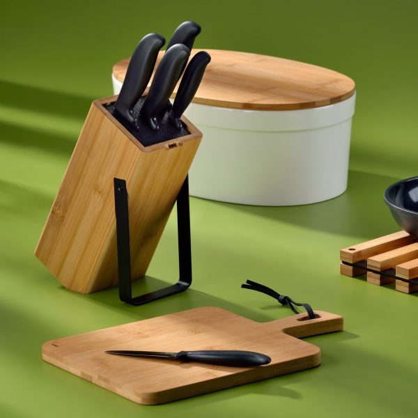 KELA BLOK ZA NOŽEVE KIRIL, 20x10x24cm BAMBUS CRNA - Slika 9