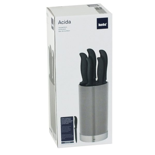 KELA BLOK ZA NOŽEVE ACIDA 34,5X11 CM, PP, SIVI - Slika 10