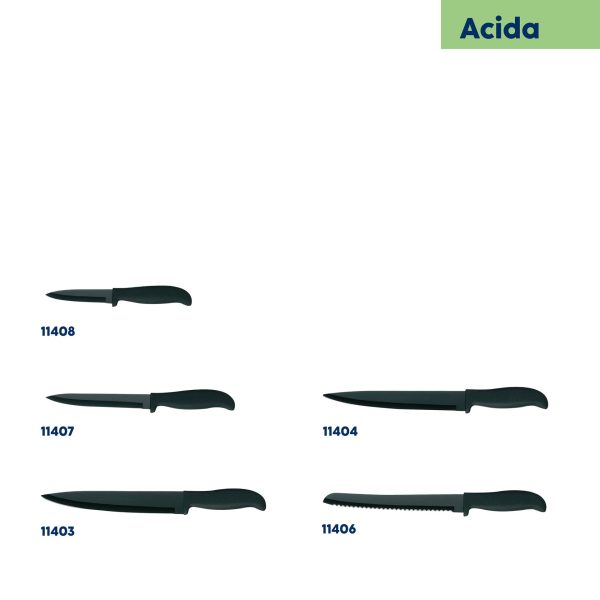 KELA CHEF NOŽ ACIDA 32CM NEHRĐAJUĆI ČELIK CRNA - Slika 7