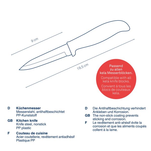 KELA KITCHEN KNIFE ACIDA 22CM/20CM STAINLESS STEEL BLACK - Image 4
