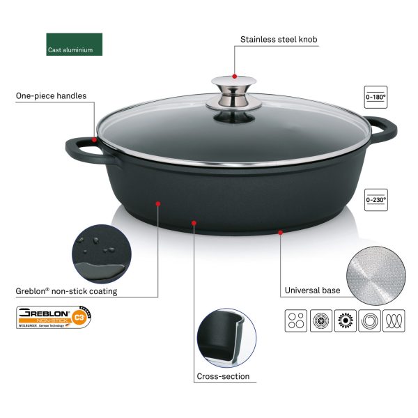 KELA POT WITH LID KERROS, 5l CAST ALUMINUM BLACK - Image 9