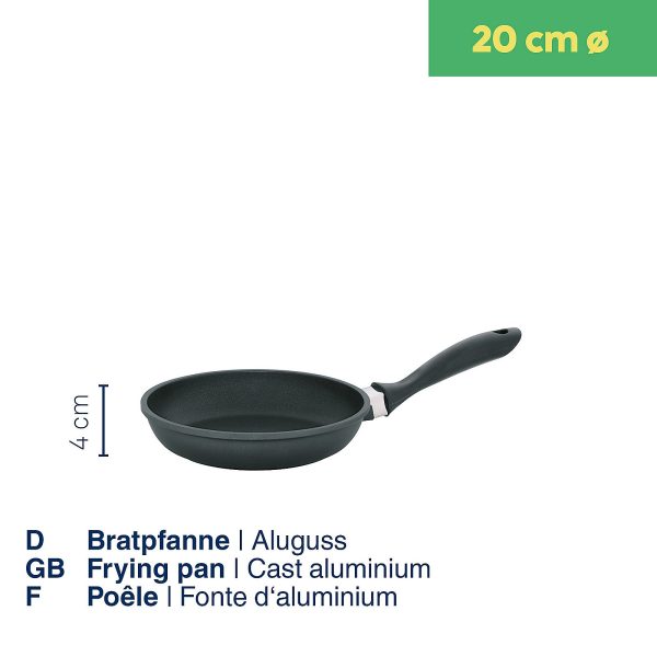 KELA TAVA KERROS, 4x20cm LIJEVANI ALUMINIJ CRNA - Slika 5
