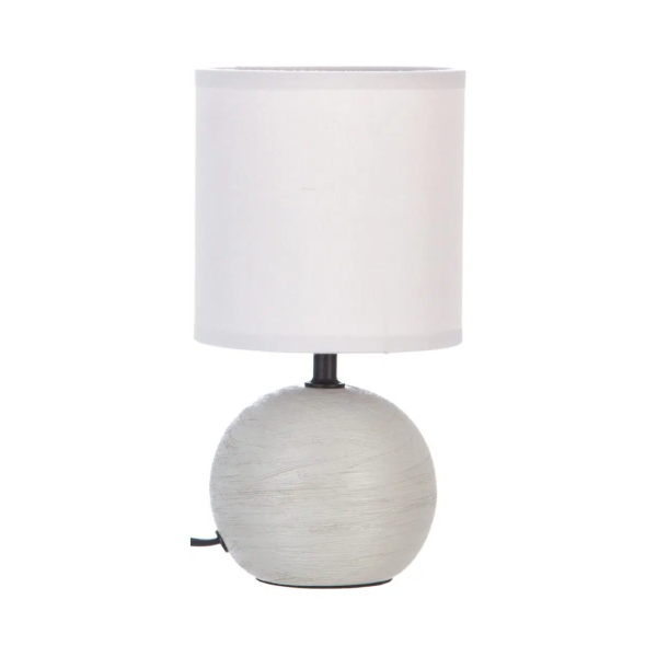 ATMOSPHERA SVJETILJKA STOLNA TIMEO 13X25CM PVC/KERAMIKA SVIJETLO SIVA - Slika 3