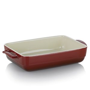 KELA RECTANGULAR BAKERY RASPBERRY, 32x19x6.5cm RED CERAMIC