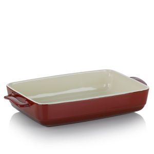 KELA RECTANGULAR BAKERY RASPBERRY, 37.5x22x7cm RED CERAMIC