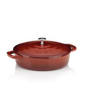 KELA ROUND BAKE CALIDO, 3.2l WROUGHT IRON, RED