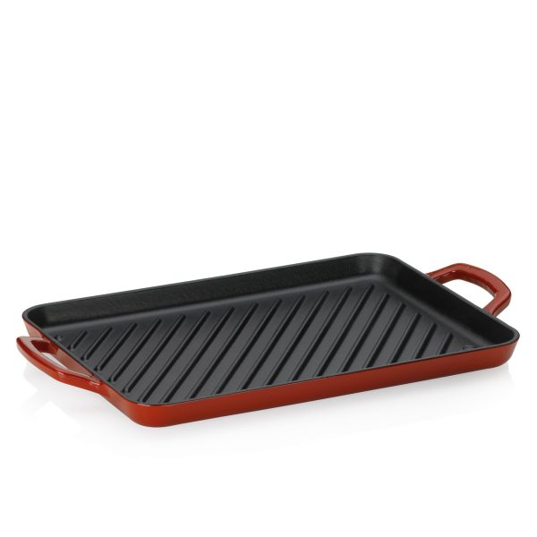 KELA GRILL PLATE CALIDO, 35x25x2cm WROUGHT IRON, RED