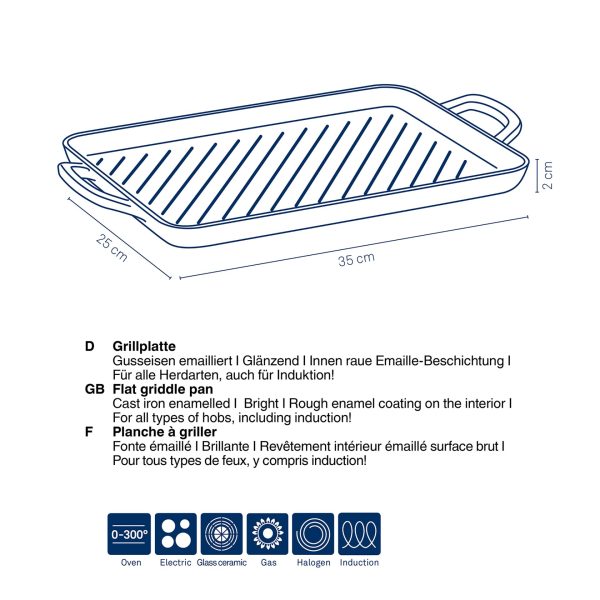 KELA GRILL PLATE CALIDO, 35x25x2cm WROUGHT IRON, RED - Image 4