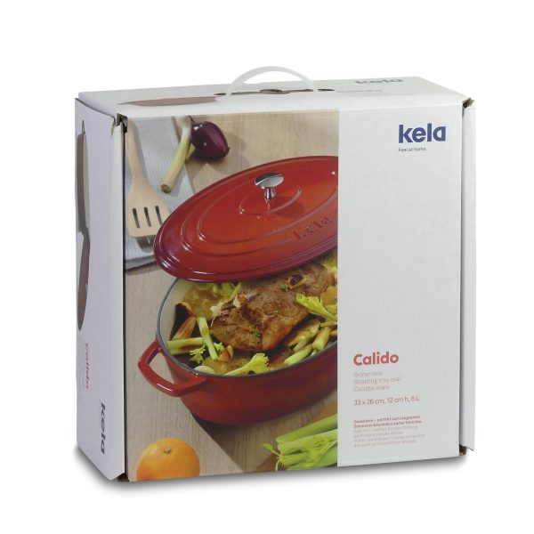 KELA ROUND BAKE CALIDO, 4.6l RED Wrought Iron - Image 8