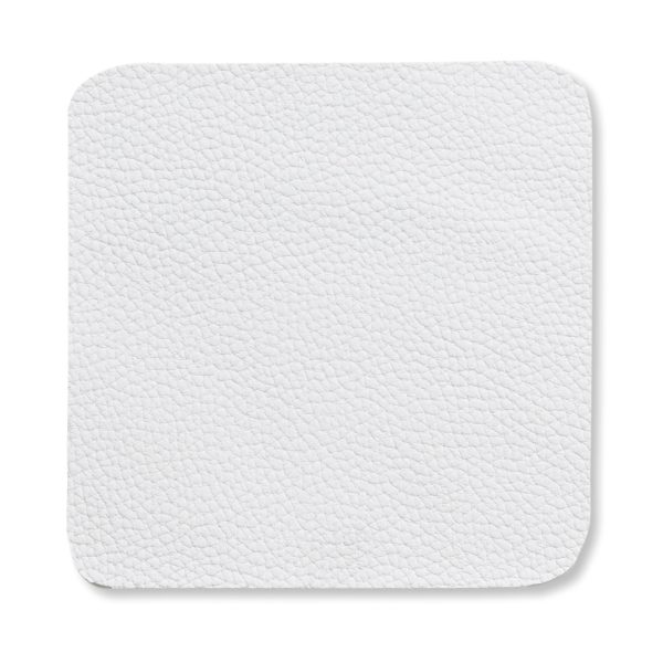 KELA SET PODMETAČA ZA ČAŠU KIMARA, 10x10x0,2cm PU-KOŽA BIJELA 4/1