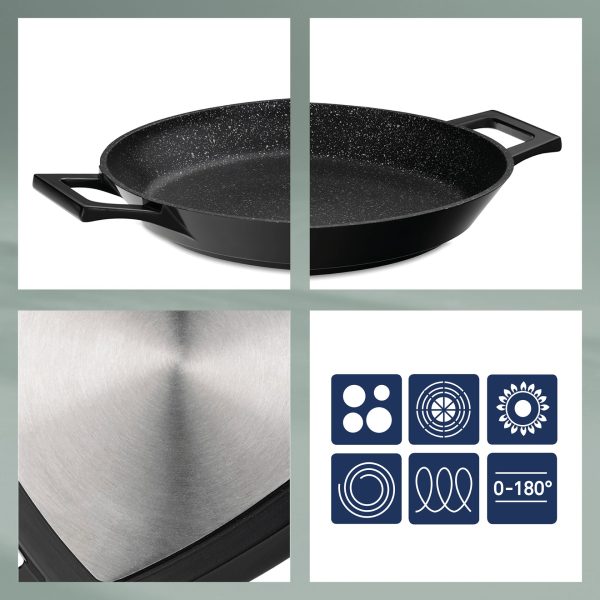 KELA PAN FOR GRILL AND PAELLA STELLA NOVA, 4.5x36cm CAST ALUMINUM BLACK - Image 4