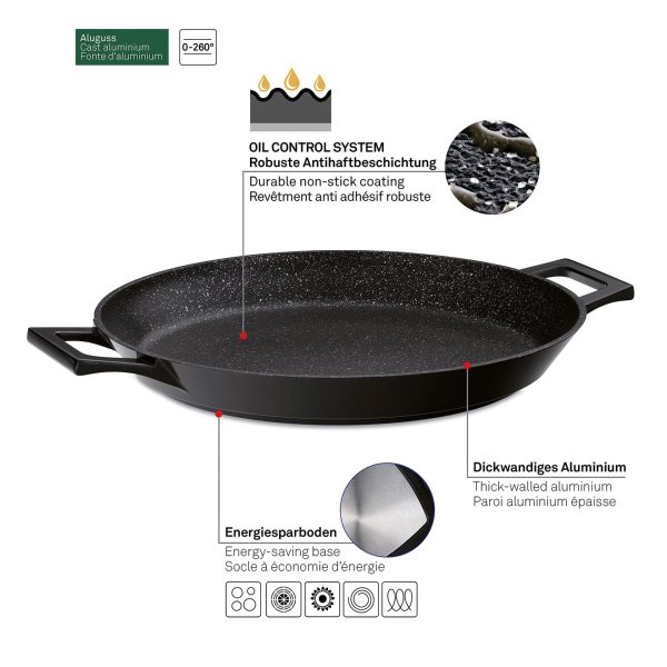 KELA PAN FOR GRILL AND PAELLA STELLA NOVA, 4.5x36cm CAST ALUMINUM BLACK - Image 10