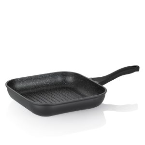 KELA RECTANGULAR GRILL PAN STELLA NOVA, 28x28x6cm CAST ALUMINUM BLACK