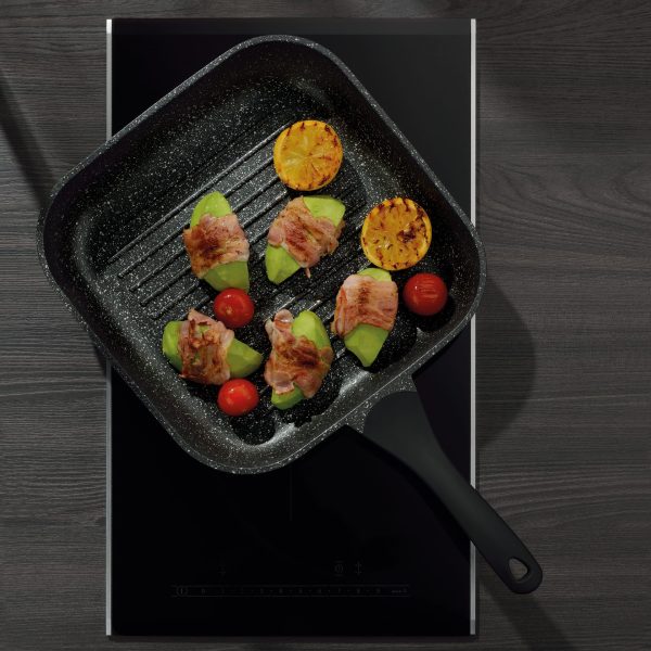 KELA PRAVOKUTNA GRILL TAVA STELLA NOVA, 28x28x6cm LIJEVANI ALUMINIJ CRNA - Slika 6