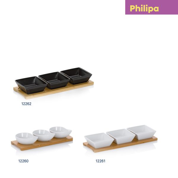 KELA SET ZDJELICA ZA POSLUŽIVANJE PHILIPA, 26x10x4,5cm PORCULAN BIJELA 4/1 - Slika 10