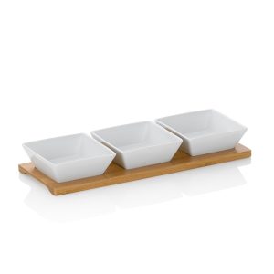 KELA SET OF PHILIPP SERVING BOWL, 33.5x12x5cm WHITE PORCELAIN 4/1